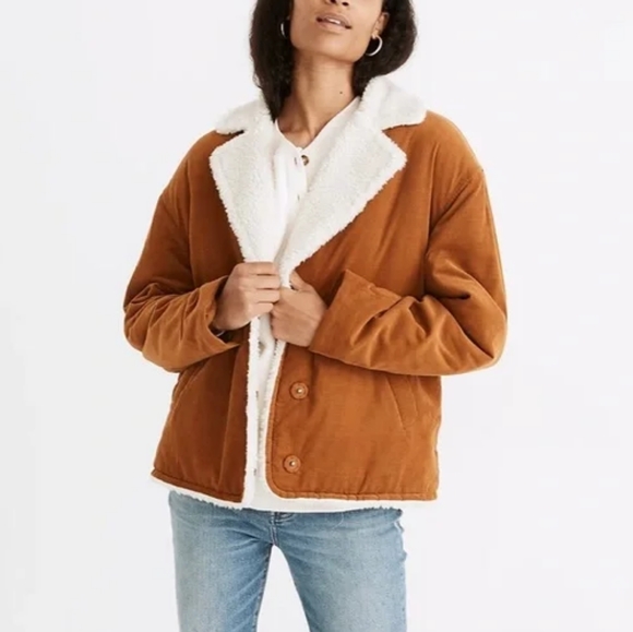 Madewell Jackets & Blazers - Madewell sherpa lined corduroy jacket XL extra large new